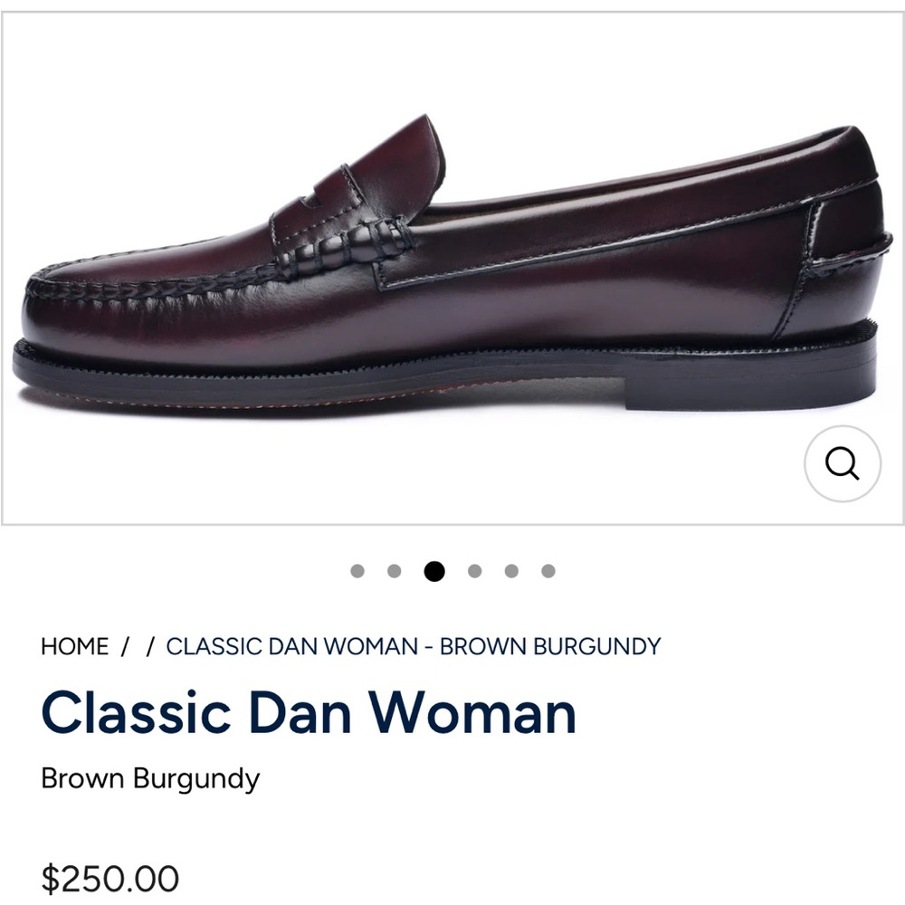 Sebago Leather Dan Loafers - Deep Brown Burgundy - Picture 3 of 10